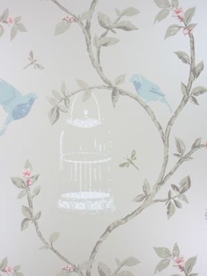 media image for Sample Birdcage Walk Wallpaper in beige color by Nina Campbell 214