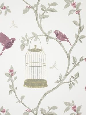 product image for Birdcage Walk Wallpaper in gray color by Nina Campbell 1