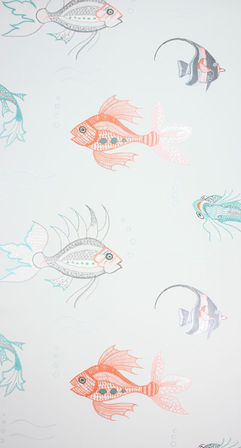 media image for Aquarium Wallpaper in silver from the Perroquet Collection by Nina Campbell 283