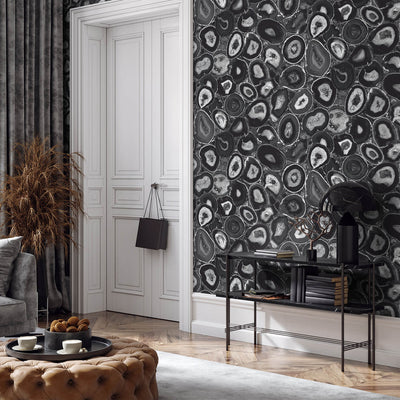 product image for Filo Agate Wallpaper in Black Pepper 2