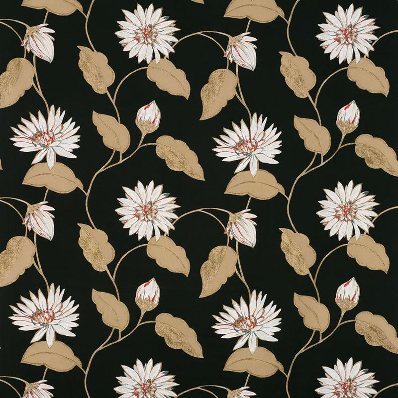 media image for Giverny Wallpaper in black and brown color by Nina Campbell 258