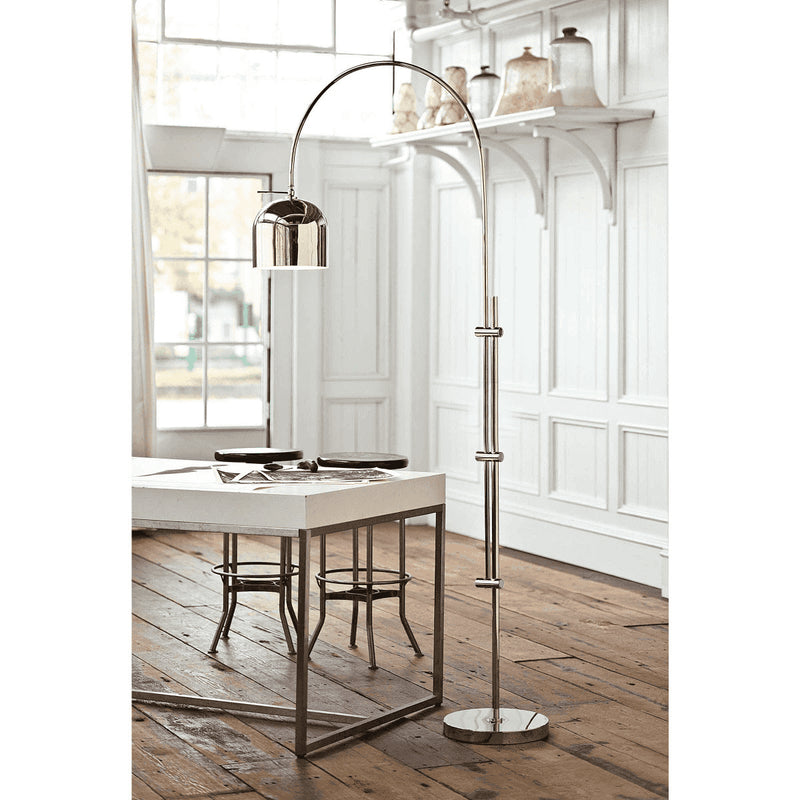 media image for Arc Floor Lamp With Metal Shade in Various Colors Alternate Image 255