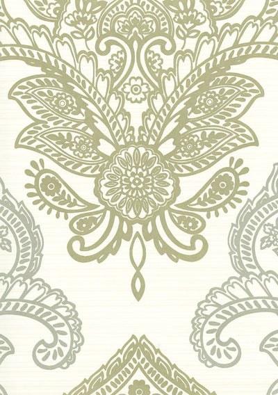 product image of Sample Bergonzi Wallpaper in green from the Lombardia Collection by Nina Campbell 59