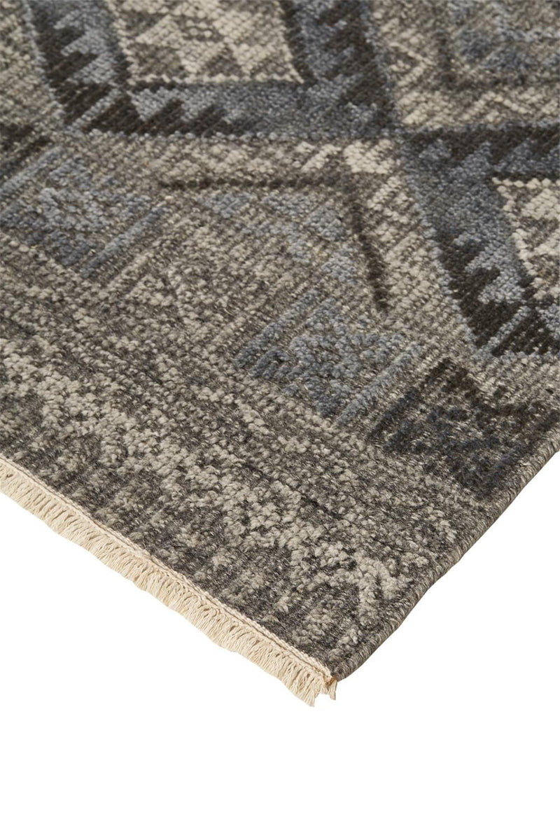 media image for Eckhart Hand Knotted Gray and Blue Rug by BD Fine Corner Image 1 231