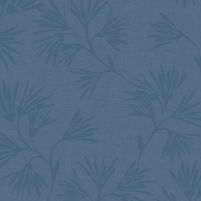 product image of Floral Monochromatic Wallpaper in Navy 561