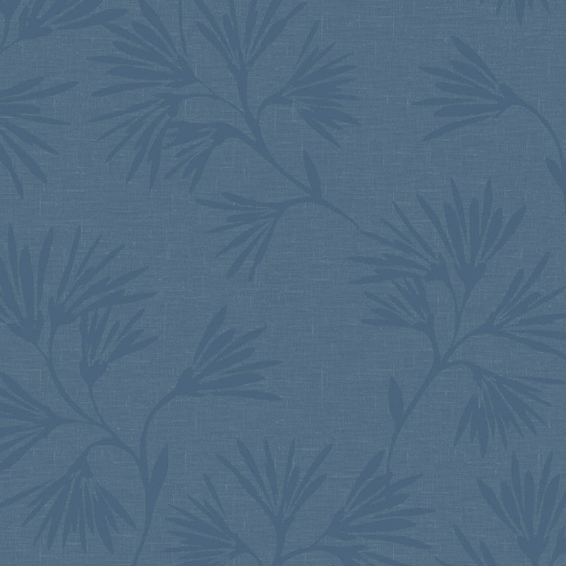 media image for Floral Monochromatic Wallpaper in Navy 279