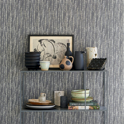 product image for Beaded Rain Wallpaper in Grey/Metallic 62