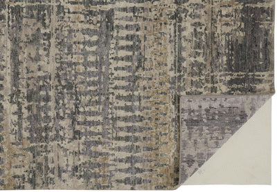 product image for Scottsdale Hand Knotted Gray and Beige Rug by BD Fine Fold Image 1 55
