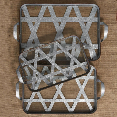 product image for farm to table galvanized iron gallery trays in various sizes 1 48