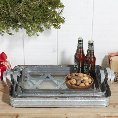 product image for farm to table galvanized iron gallery trays in various sizes 2 46