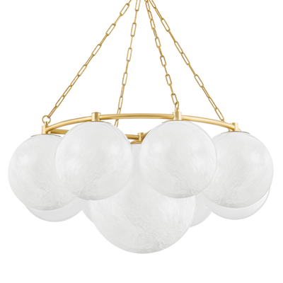 product image for thornwood 9 light chandelier by hudson valley lighting 5229 agb 2 0