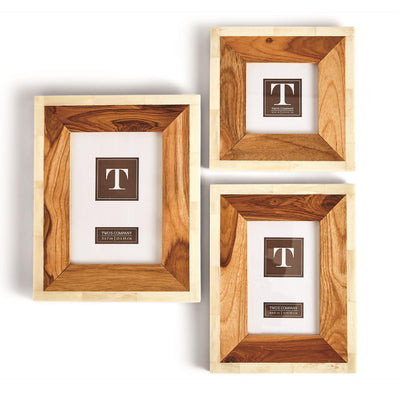 product image for framework wood and bone photo frames set of 3 1 67