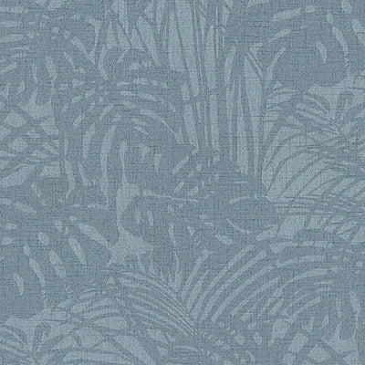 product image of Abstract Palm Leaf Textured Wallpaper in Blue/Teal 551