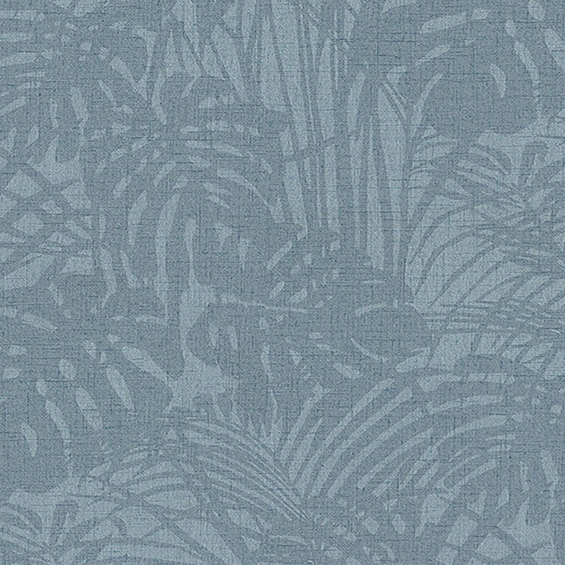 media image for Abstract Palm Leaf Textured Wallpaper in Blue/Teal 241