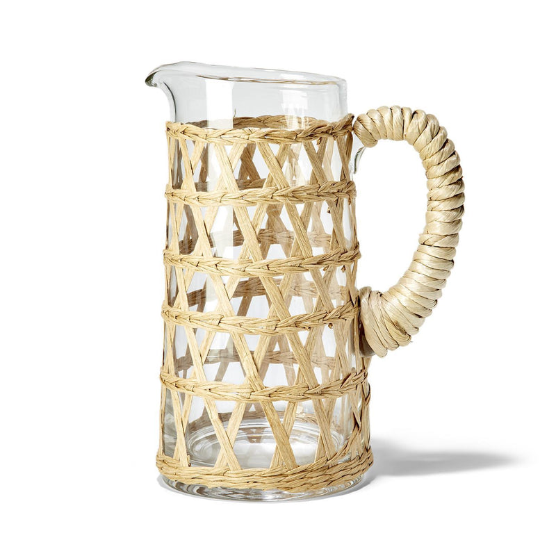 media image for island chic hand woven lattice pitcher 1 260