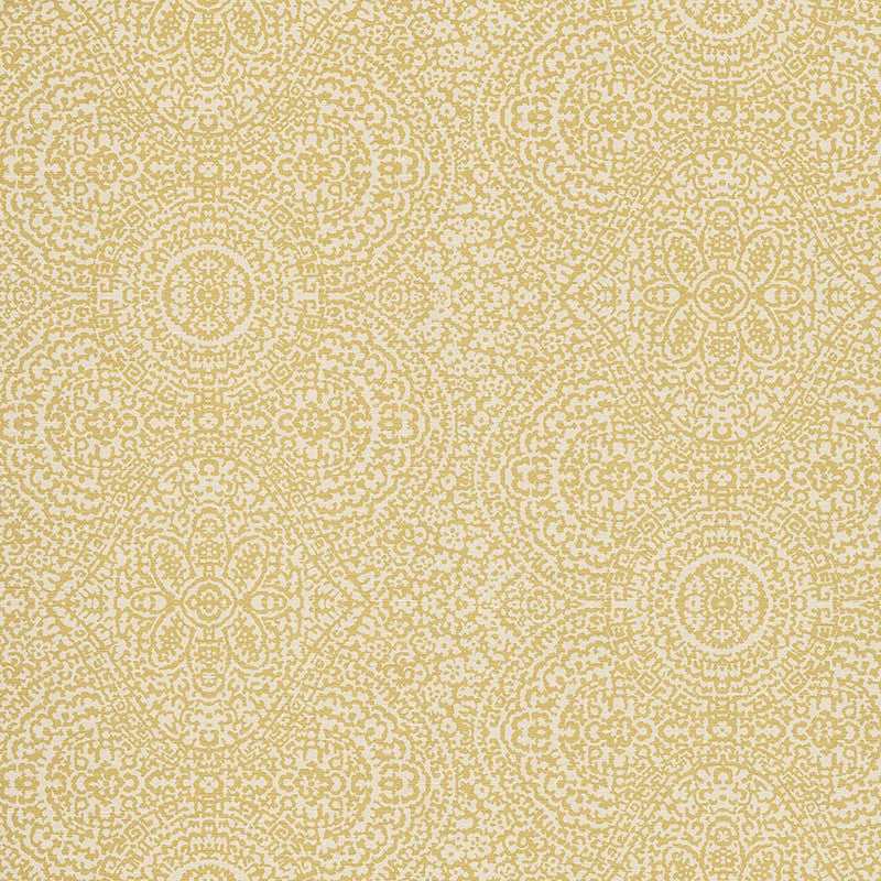 media image for Floral Medallion Wallpaper in Mustard Gold 23