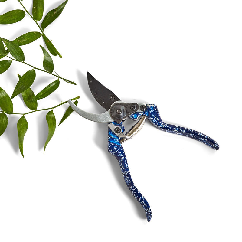 media image for blue and white floral pattern secateurs 3 253