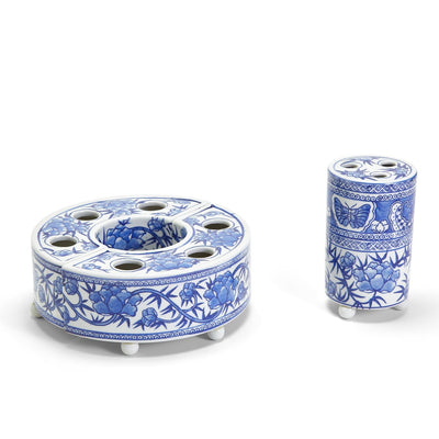 product image for blue and white pavilion hand painted floral arranger 53569 2 32