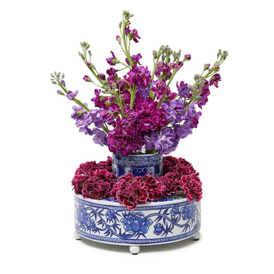 product image for blue and white pavilion hand painted floral arranger 53569 8 93