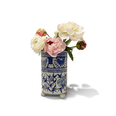 product image for blue and white pavilion hand painted floral arranger 53569 6 69