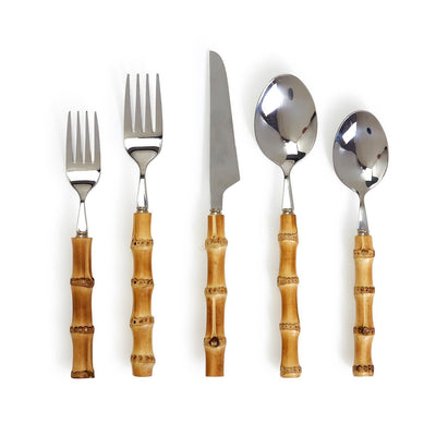 product image of Natural Bamboo 20 Pc Flatware Service Set By Twos Company Twos 53639 1 536
