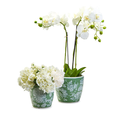 product image of Countryside Hand Painted Cachepot Planter Vase Set Of 2 By Twos Company Twos 53796 1 586