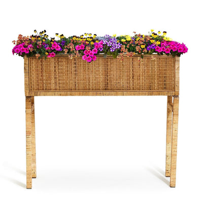 product image of Elevated Rattan Table Planter By Twos Company Twos 53820 1 532