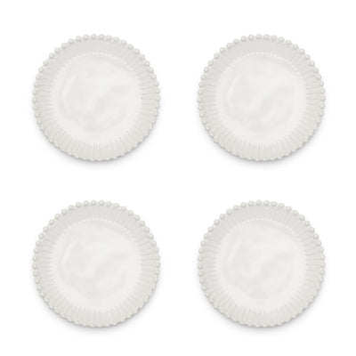 product image for Heirloom Embossed Pearl Edge Appetizer Dessert Plates Set Of 4 By Twos Company Twos 53940 1 79