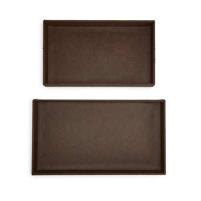 product image for horse country set of 2 decorative trays with polished horse bit accent 6 98