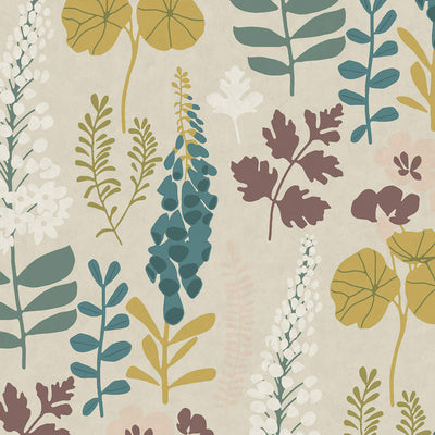 product image for Botanical Tropical Flair Wallpaper in Multi Coral 86