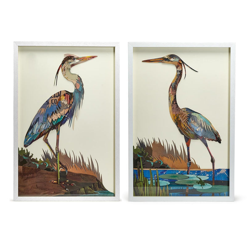 media image for Crane Paper Collage Wall Art Set Of 2 By Twos Company Twos 54308 1 262