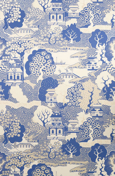 product image of Summer Palace Wallpaper in blue and beige Color by Osborne & Little 576