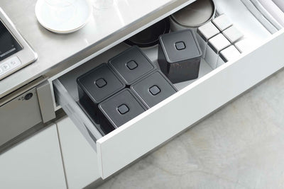product image for tower ailltight food container with spoon black by yamazaki yama 5466 5 93