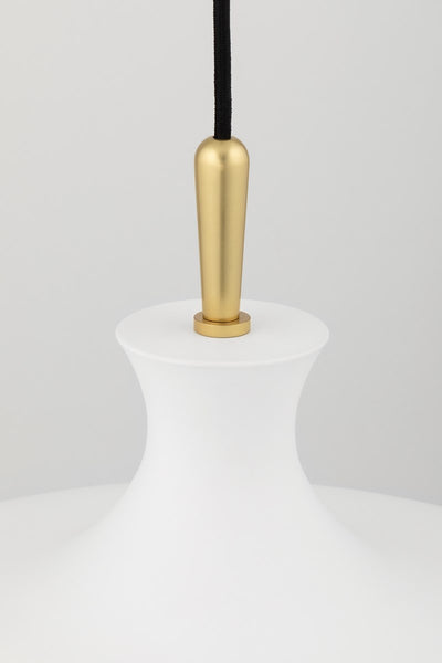 product image for cassidy 1 light large pendant by mitzi h421701l agb wh 4 50