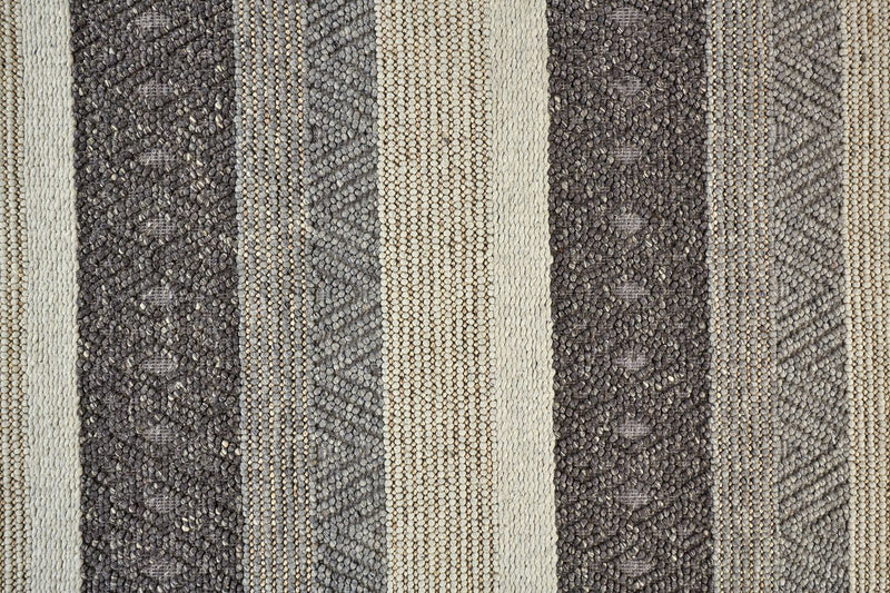media image for Genet Hand Woven Chracoal Gray and Tan Rug by BD Fine Texture Image 1 250