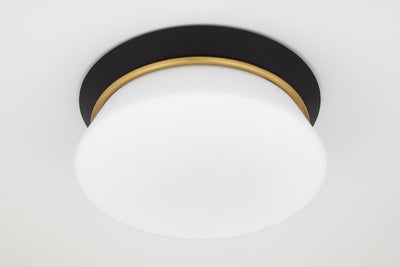 product image for cath 2 light flush mount by mitzi h425502 agb bk 6 88