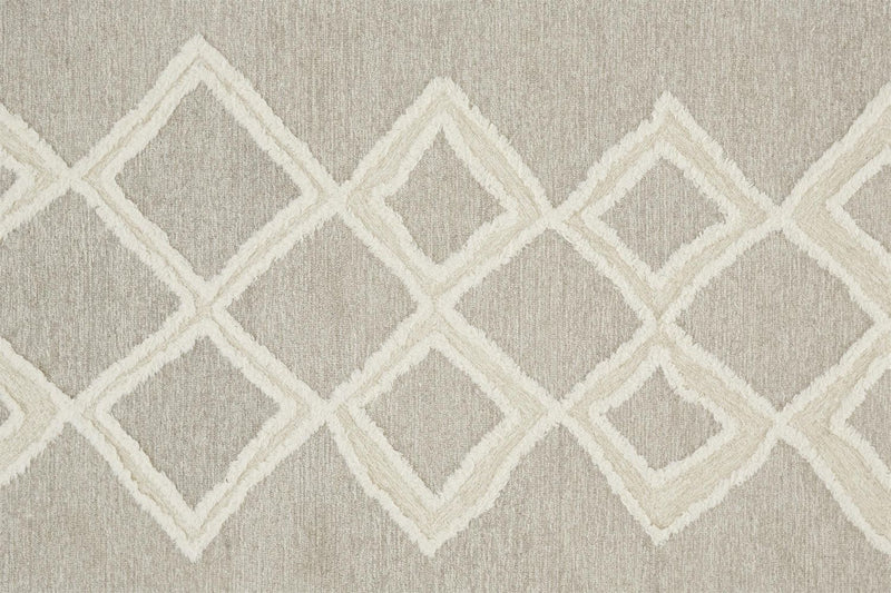 media image for Elika Hand Tufted Taupe and Ivory Rug by BD Fine Texture Image 1 224