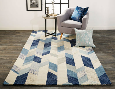 product image for Binada Ivory and Blue Rug by BD Fine Roomscene Image 1 32