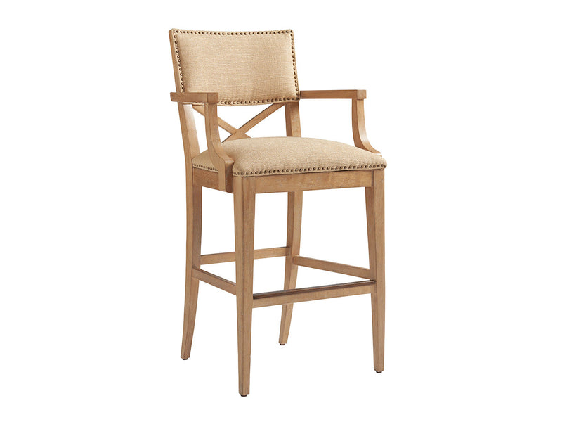 media image for sutherland upholstered bar stool by tommy bahama home 01 0566 896 01 1 29