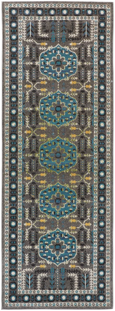 product image for Hurst Gray and Blue Rug by BD Fine Flatshot Image 1 67