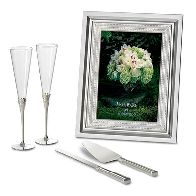 product image for With Love Silver Toasting Flutes, Pair by Vera Wang 19
