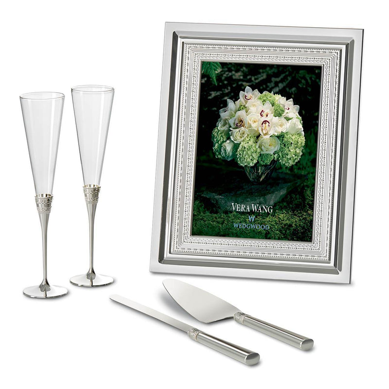 media image for With Love Silver Toasting Flutes, Pair by Vera Wang 279