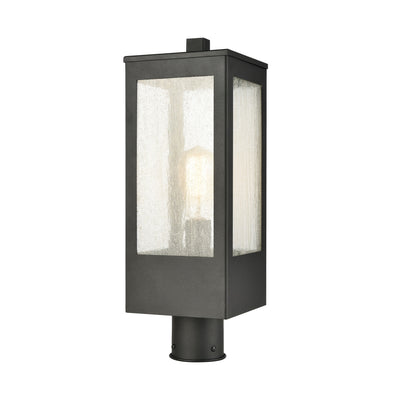 product image of Angus 1-Light Outdoor Post Mount in Charcoal with Seedy Glass Enclosure by BD Fine Lighting 521