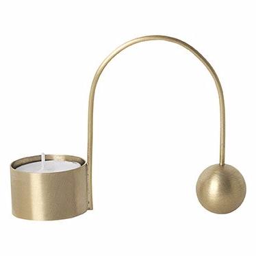 media image for Balance Tealight Holder in Brass by Ferm Living 246