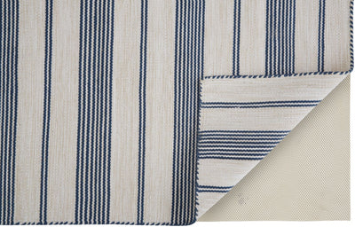 product image for Granberg Hand Woven Blue and Ivory Rug by BD Fine Fold Image 1 6