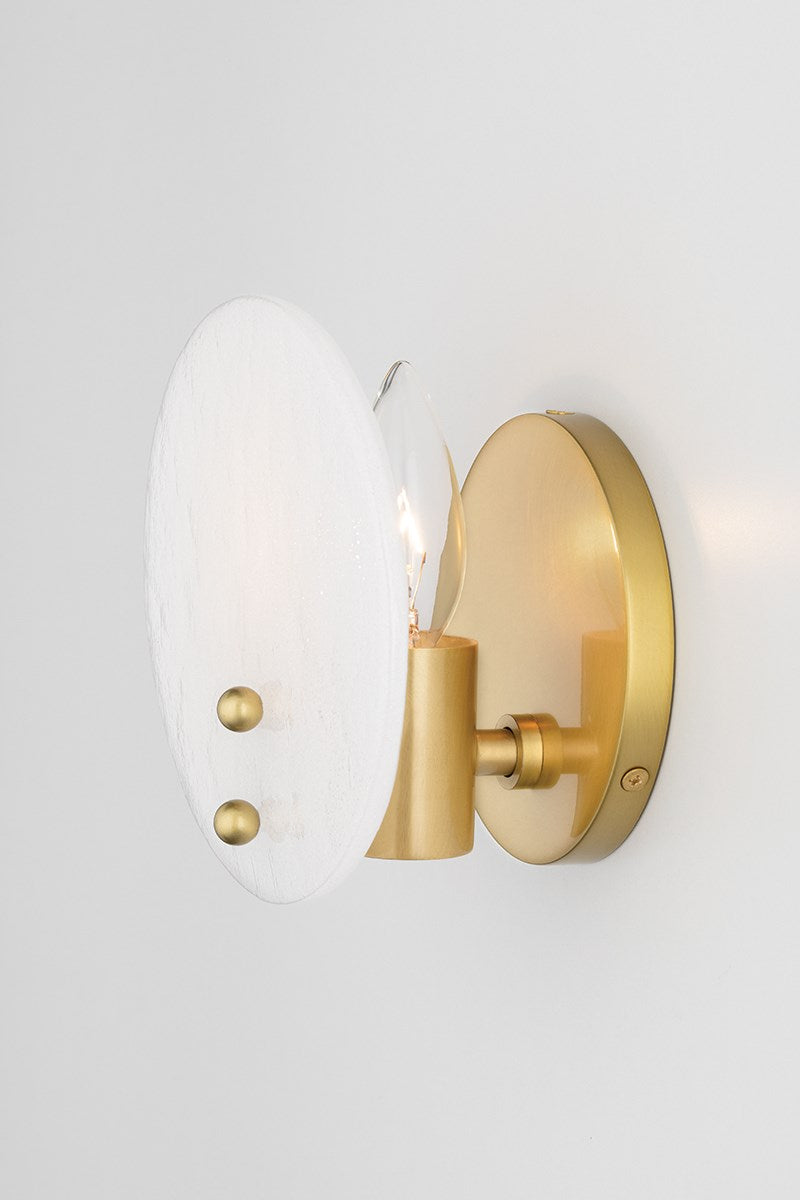 media image for giselle 1 light wall sconce by mitzi h428101 agb 5 249