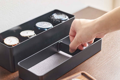 product image for rin accessory holder watch case with tray by yamazaki yama 5812 8 84
