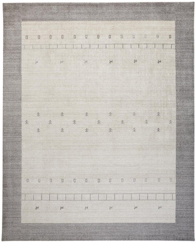 product image for Yurie Hand Knotted Beige and Gray Rug by BD Fine Flatshot Image 1 65