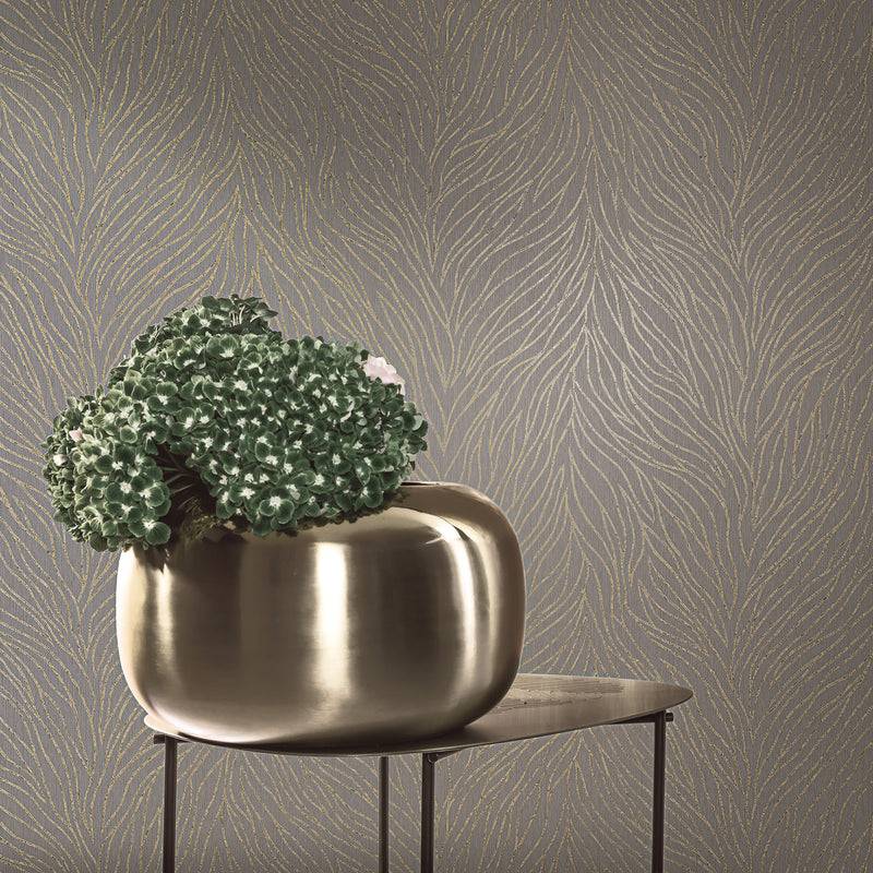 media image for Branches Brown/Gold Wallpaper from Serene Collection by Galerie Wallcoverings 229