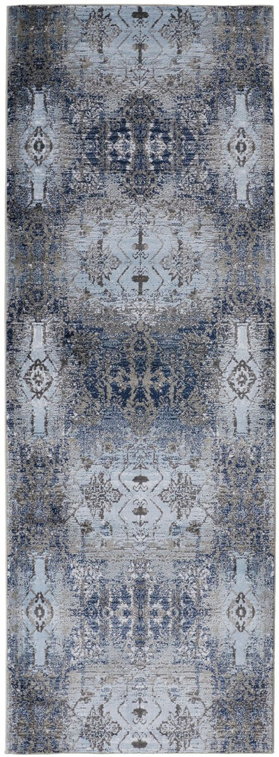 product image for Javers Ice Blue and Navy Rug by BD Fine Flatshot Image 1 2